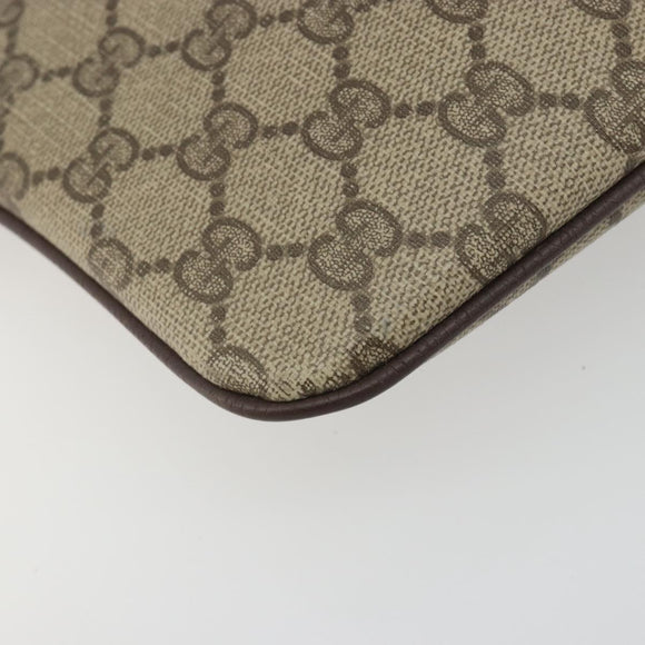 GUCCI GG Supreme Web Sherry Line Bag PVC Beige Gold 904 02 047 Auth 193046