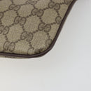 GUCCI GG Supreme Web Sherry Line Bag PVC Beige Gold 904 02 047 Auth 193046-16