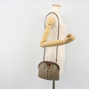 GUCCI GG Supreme Web Sherry Line Bag PVC Beige Gold 904 02 047 Auth 193046-23