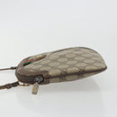 GUCCI GG Supreme Web Sherry Line Bag PVC Beige Gold 904 02 047 Auth 193046-4