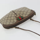 GUCCI GG Supreme Web Sherry Line Bag PVC Beige Gold 904 02 047 Auth 193046-6