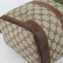 GUCCI GG Supreme Web Sherry Line Boston Bag PVC Beige Gold Auth 193047-16