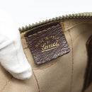 GUCCI GG Supreme Web Sherry Line Boston Bag PVC Beige Gold Auth 193047-12