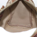 GUCCI GG Supreme Web Sherry Line Boston Bag PVC Beige Gold Auth 193047-17
