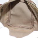 GUCCI GG Supreme Web Sherry Line Boston Bag PVC Beige Gold Auth 193047-18