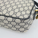 GUCCI GG Plus Supreme Shoulder Bag PVC Navy Gold Auth 193048-15