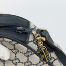 GUCCI GG Plus Supreme Shoulder Bag PVC Navy Gold Auth 193048-10