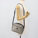 GUCCI GG Plus Supreme Shoulder Bag PVC Navy Gold Auth 193048-22
