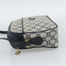 GUCCI GG Plus Supreme Shoulder Bag PVC Navy Gold Auth 193048-3