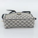 GUCCI GG Plus Supreme Shoulder Bag PVC Navy Gold Auth 193048-5