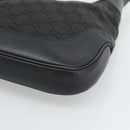 GUCCI GG Canvas Jackie Shoulder Bag Black Silver 204990 Auth 193049V-10