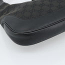 GUCCI GG Canvas Jackie Shoulder Bag Black Silver 204990 Auth 193049V-11