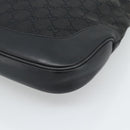 GUCCI GG Canvas Jackie Shoulder Bag Black Silver 204990 Auth 193049V-12