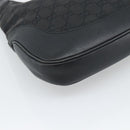 GUCCI GG Canvas Jackie Shoulder Bag Black Silver 204990 Auth 193049V-13