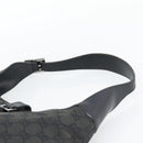 GUCCI GG Canvas Jackie Shoulder Bag Black Silver 204990 Auth 193049V-8