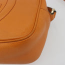 GUCCI Shoulder Bag Leather Orange Gold 308364 Auth 193050V-14