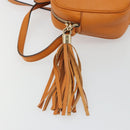 GUCCI Shoulder Bag Leather Orange Gold 308364 Auth 193050V-9