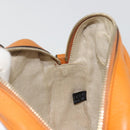 GUCCI Shoulder Bag Leather Orange Gold 308364 Auth 193050V-20
