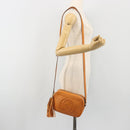 GUCCI Shoulder Bag Leather Orange Gold 308364 Auth 193050V-22