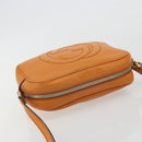 GUCCI Shoulder Bag Leather Orange Gold 308364 Auth 193050V-6