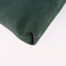 FENDI Shoulder Bag Leather Green Gold Auth 193051V-15