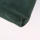FENDI Shoulder Bag Leather Green Gold Auth 193051V-16