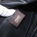 FENDI Shoulder Bag Leather Green Gold Auth 193051V-19