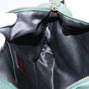 FENDI Shoulder Bag Leather Green Gold Auth 193051V-20