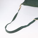 FENDI Shoulder Bag Leather Green Gold Auth 193051V-7