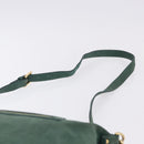 FENDI Shoulder Bag Leather Green Gold Auth 193051V-8
