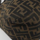FENDI Zucca Canvas Mamma Baguette Shoulder Bag Brown Black Auth 193052V-14