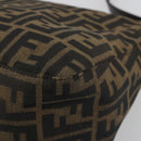 FENDI Zucca Canvas Mamma Baguette Shoulder Bag Brown Black Auth 193052V-15