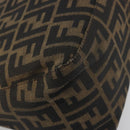 FENDI Zucca Canvas Mamma Baguette Shoulder Bag Brown Black Auth 193052V-16