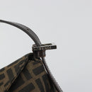 FENDI Zucca Canvas Mamma Baguette Shoulder Bag Brown Black Auth 193052V-17