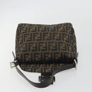 FENDI Zucca Canvas Mamma Baguette Shoulder Bag Brown Black Auth 193052V-19
