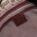 FENDI Zucca Canvas Mamma Baguette Shoulder Bag Brown Black Auth 193052V-20