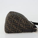 FENDI Zucca Canvas Mamma Baguette Shoulder Bag Brown Black Auth 193052V-3