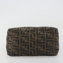 FENDI Zucca Canvas Mamma Baguette Shoulder Bag Brown Black Auth 193052V-5