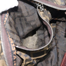 FENDI Zucca Canvas Hand Bag Black Brown Auth 193053-21