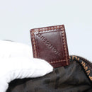 FENDI Zucca Canvas Hand Bag Black Brown Auth 193053-22