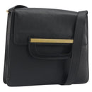 GUCCI Shoulder Bag Leather Black Gold 001 406 1803 Auth 193054-1