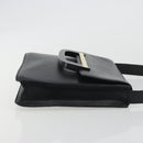 GUCCI Shoulder Bag Leather Black Gold 001 406 1803 Auth 193054-3