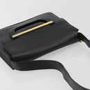 GUCCI Shoulder Bag Leather Black Gold 001 406 1803 Auth 193054-6