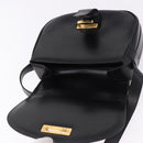 CELINE Shoulder Bag Leather Black Gold Auth 193055-20