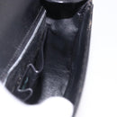 CELINE Shoulder Bag Leather Black Gold Auth 193055-22