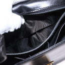 CELINE Shoulder Bag Leather Black Gold Auth 193055-25