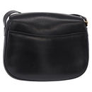 CELINE Shoulder Bag Leather Black Gold Auth 193055-2