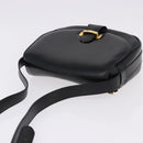 CELINE Shoulder Bag Leather Black Gold Auth 193055-7