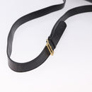 CELINE Shoulder Bag Leather Black Gold Auth 193055-8