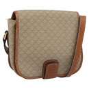 CELINE Macadam Canvas Shoulder Bag PVC Beige Gold Auth 193056-1